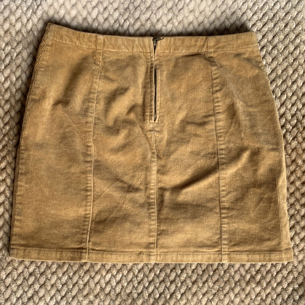 Corduroy short pencil skirt